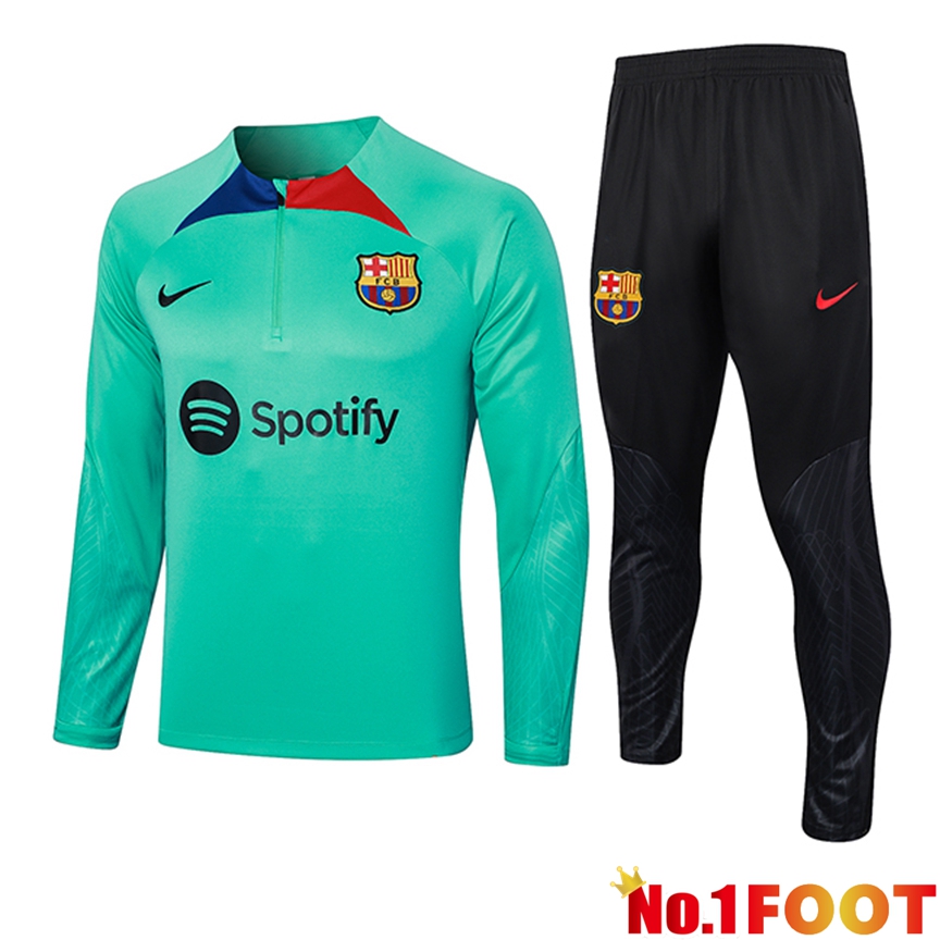 FC Barcelona Training Tracksuit Suit Green 2023/2024 -06