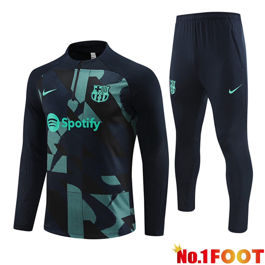 FC Barcelona Training Tracksuit Suit Black/Green 2024/2025