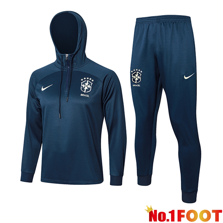 Brazil Training Tracksuit Hoodie Ocean Blue 2024/2025