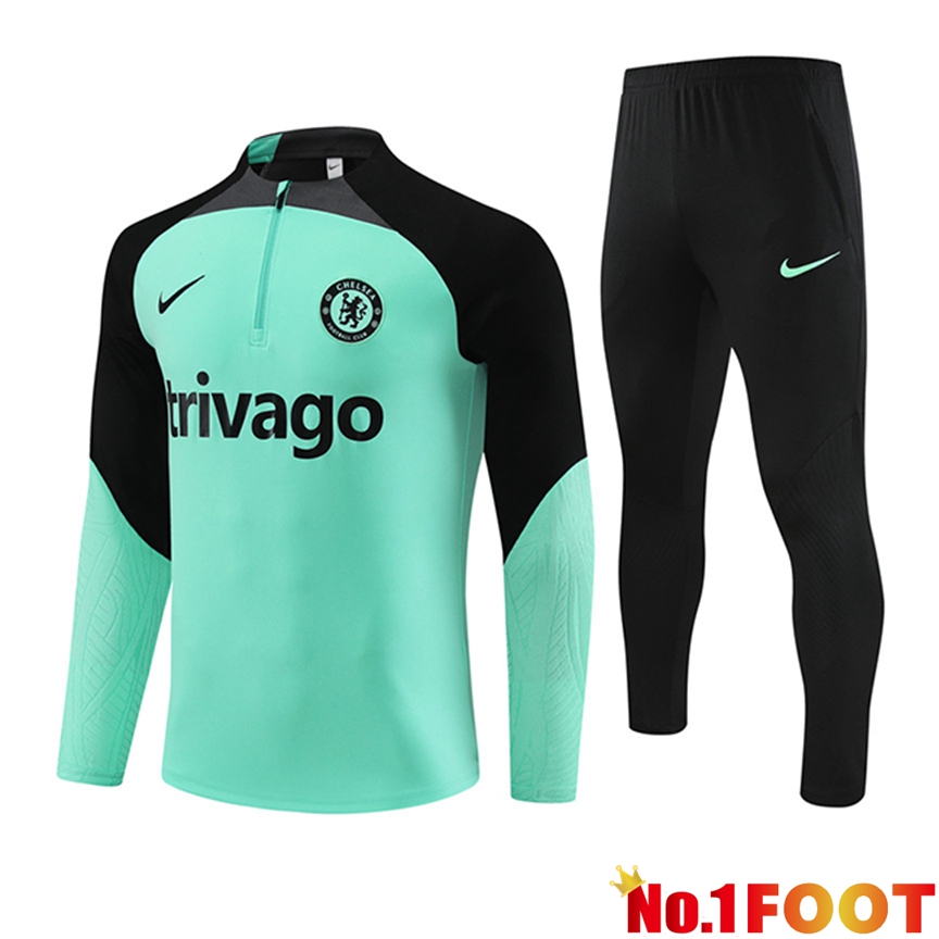 FC Chelsea Training Tracksuit Suit Green/Black 2023/2024