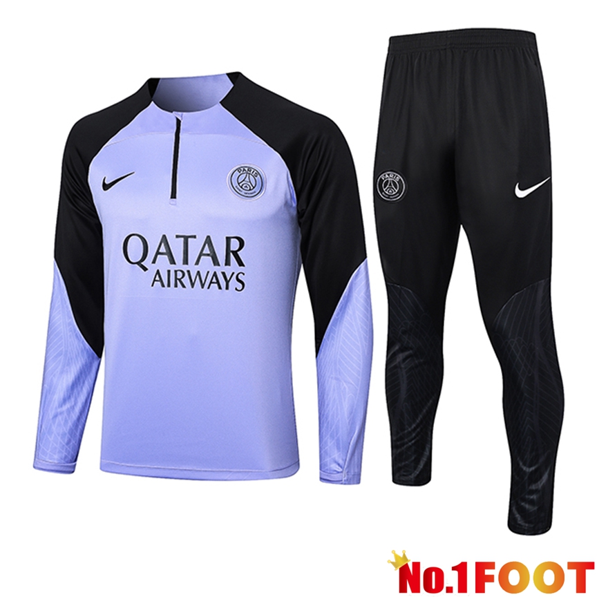 PSG Training Tracksuit Suit Purple/Black 2023/2024