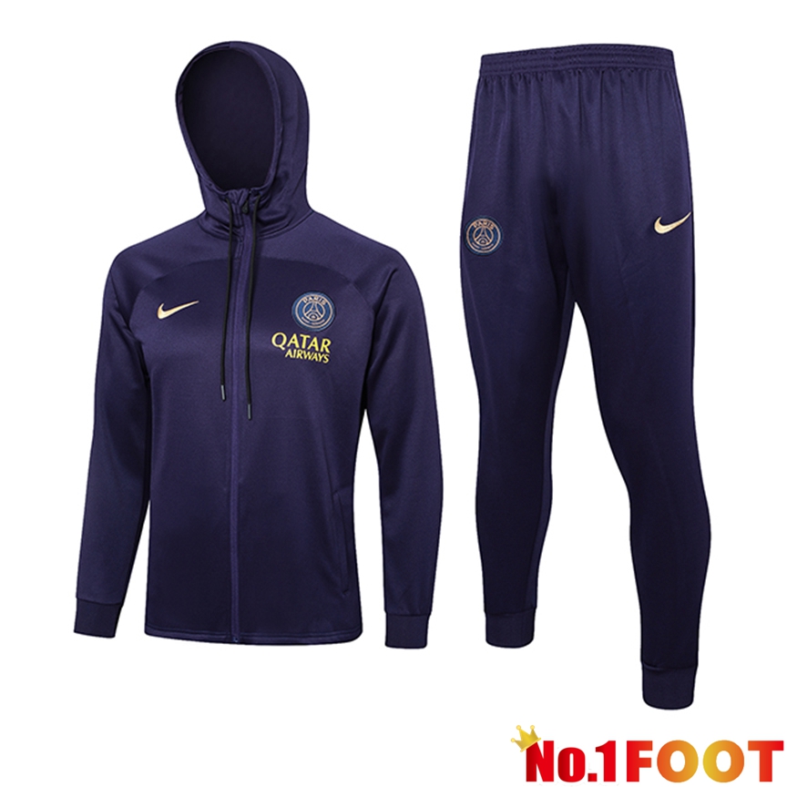 PSG Training Tracksuit Hoodie Windbreaker Purple 2024/2025