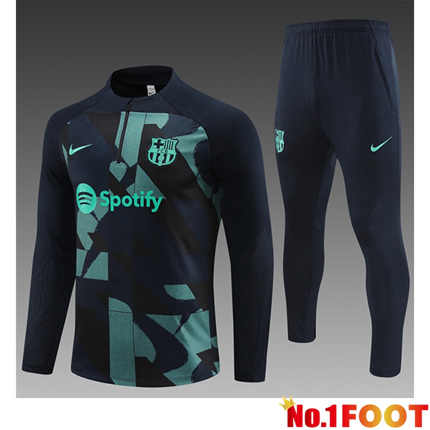 FC Barcelona Kids Training Tracksuit SuitBlack/Green 2024/2025