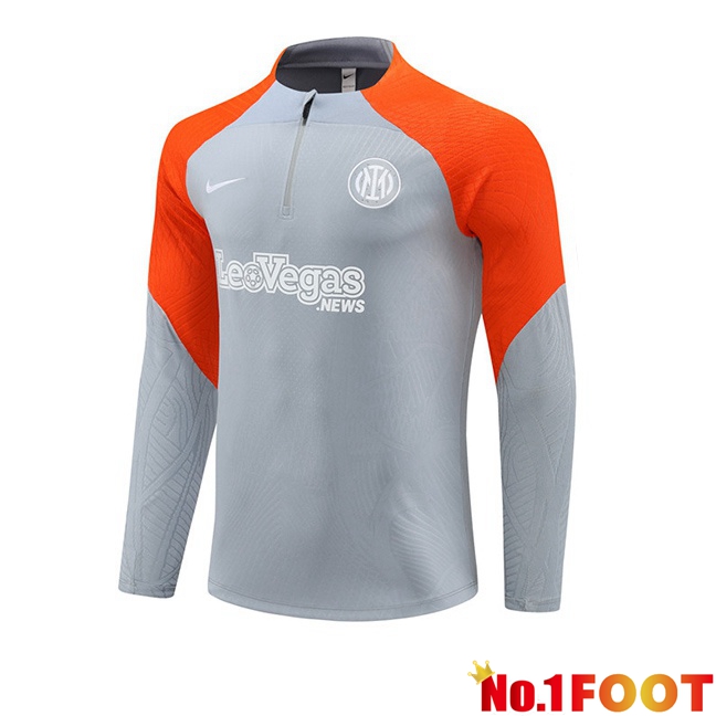 Inter Milan Training Sweatshirt Grey Orange 2024/2025