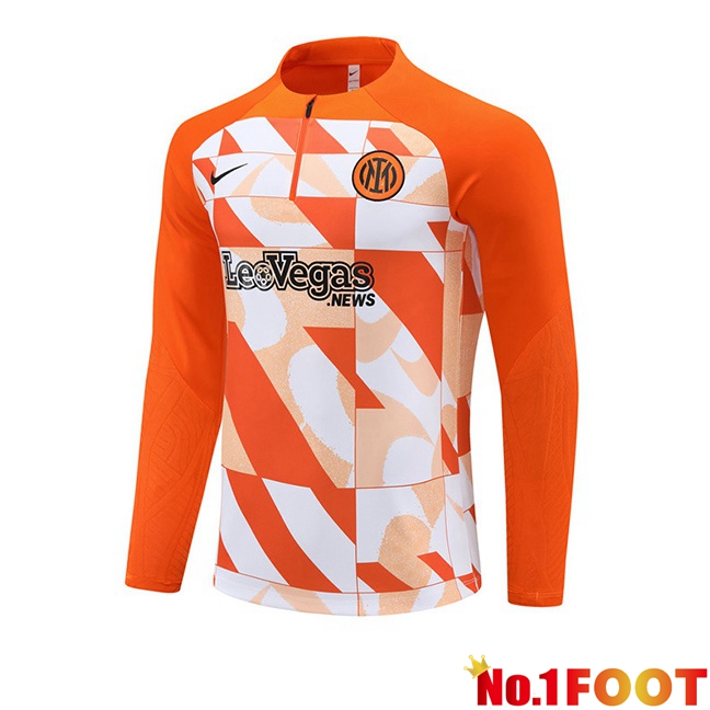 Inter Milan Training Sweatshirt White Orange 2024/2025