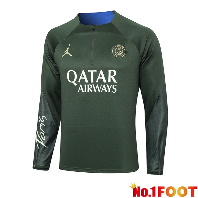 JORDAN Paris PSG Training Sweatshirt Green 2024/2025