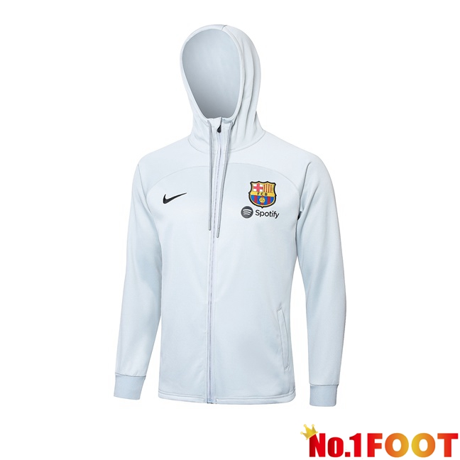 FC Barcelona Training Jacket Windbreaker White 2024/2025