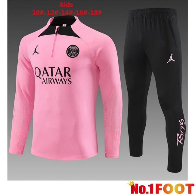 Paris PSG Kids Training Tracksuit Suit Pink 2024/2025