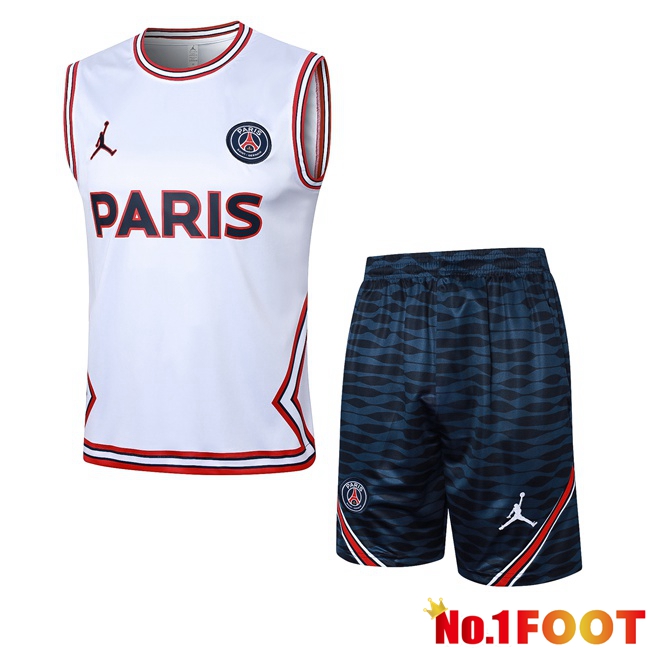 Paris PSG Soccer vest + Shorts White 2024/2025