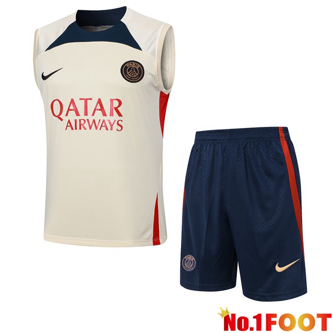 Paris PSG Soccer vest + Shorts Yellow 2024/2025