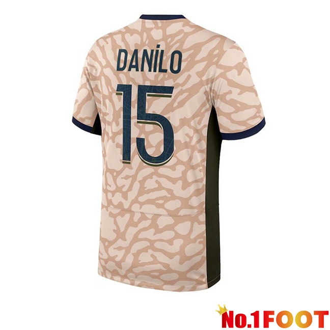 Paris PSG (Danilo 15) Soccer Jersey Fourth Pink 2023/2024