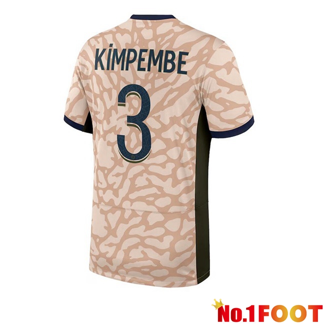 Paris PSG (Kimpembe 3) Soccer Jersey Fourth Pink 2023/2024