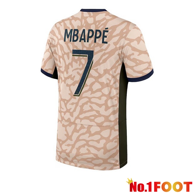 Paris PSG (Mbappé 7) Soccer Jersey Fourth Pink 2023/2024