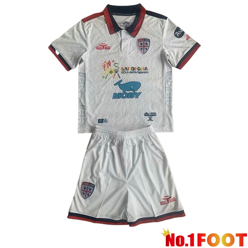 Cagliari Kids Soccer Jersey Away 2023/2024