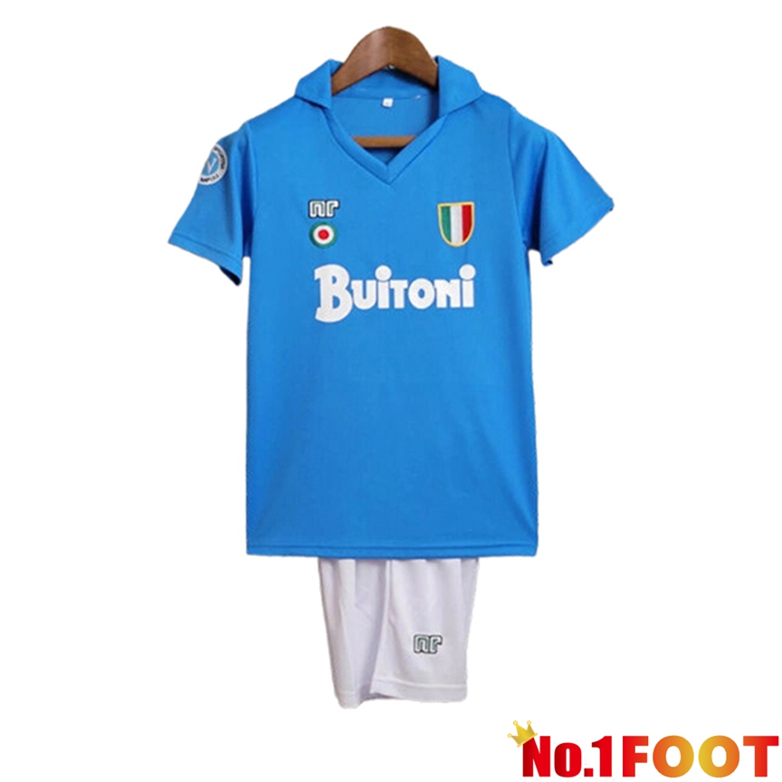 SSC Napoli Retro Kids Soccer Jersey Home 1987/1988