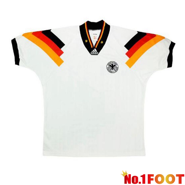 Germany Retro Soccer Jersey Home White 1992