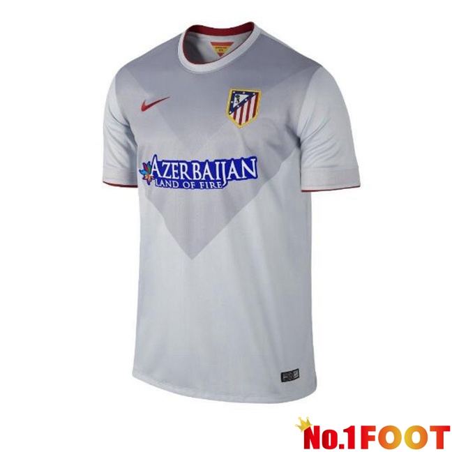 Atletico Madrid Retro Soccer Jersey Away Grey 2014-2015