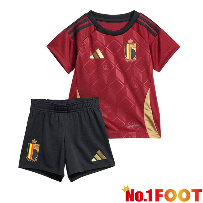 Belgium Kids Home Soccer Jersey Red 2024/2025