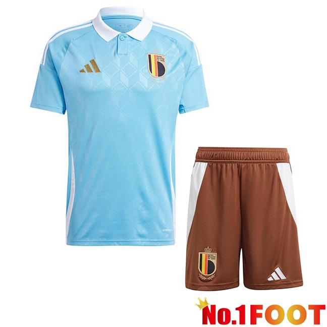 Belgium Kids Away Soccer Jersey Blue 2024/2025