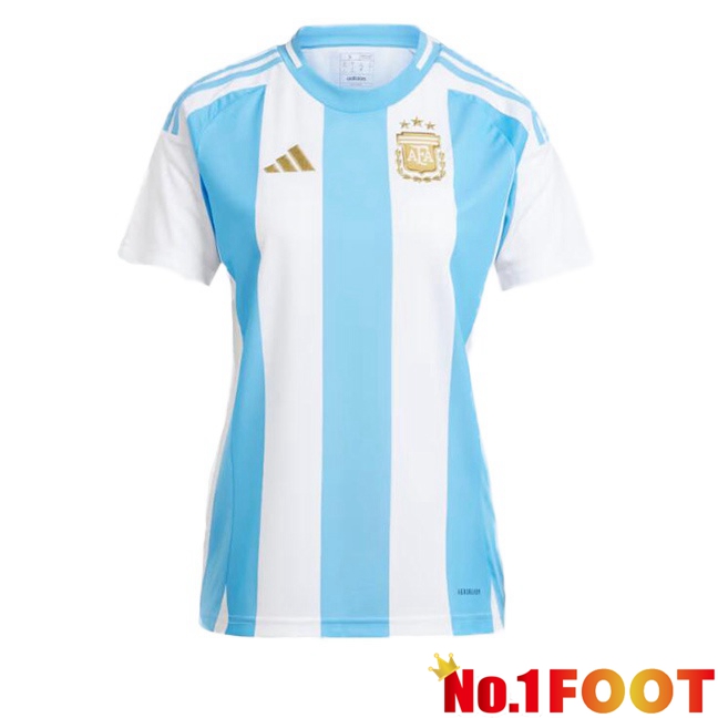 Argentina Womens Home Soccer Jersey Blue White 2024/2025