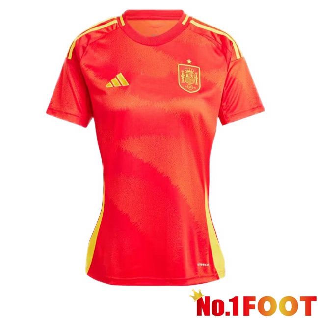 Spain Womens Home Soccer Jersey Red 2024/2025