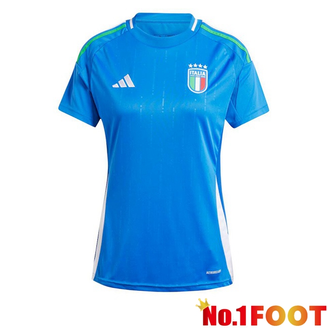 Italy Womens Home Soccer Jersey Blue 2024/2025