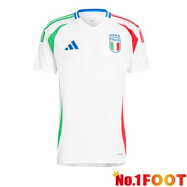 Italy Away Soccer Jersey White 2024/2025