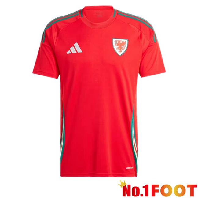 Wales Home Soccer Jersey Red 2024/2025