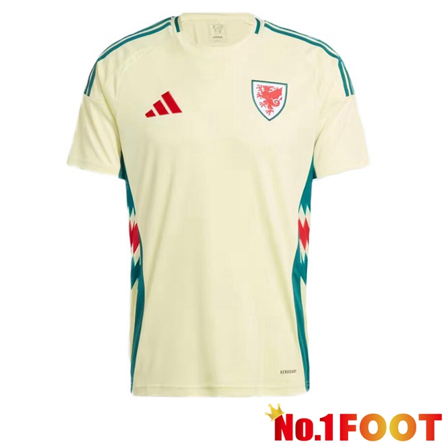 Wales Away Soccer Jersey Yellow 2024/2025