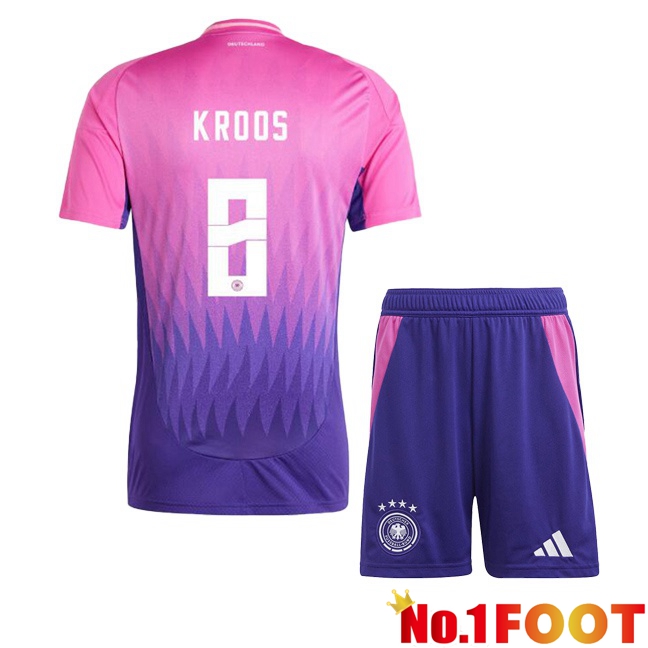 Germany (KROOS 8) Kids Away Soccer Jersey Pink Purple 2024/2025