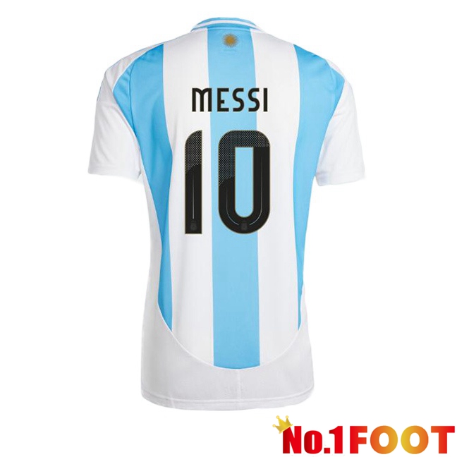 Argentina (MESSI 10) Home Soccer Jersey Blue White 2024/2025