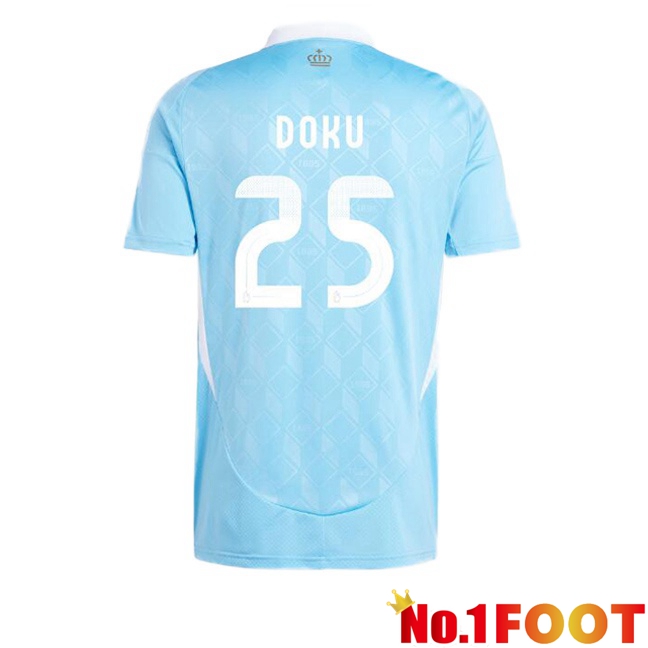 Belgium (DOKU 25) Away Soccer Jersey Blue 2024/2025