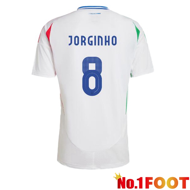 Italy (JORGINHO 8) Away Soccer Jersey White 2024/2025