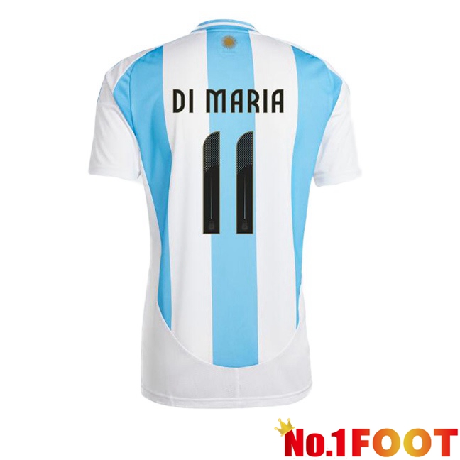 Argentina (DI MARIA 11) Home Soccer Jersey Blue White 2024/2025