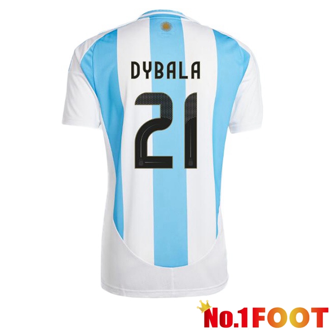 Argentina (DYBALA 21) Home Soccer Jersey Blue White 2024/2025