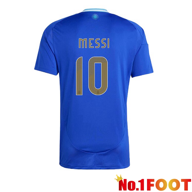 Argentina (MESSI 10) Away Soccer Jersey Blue 2024/2025