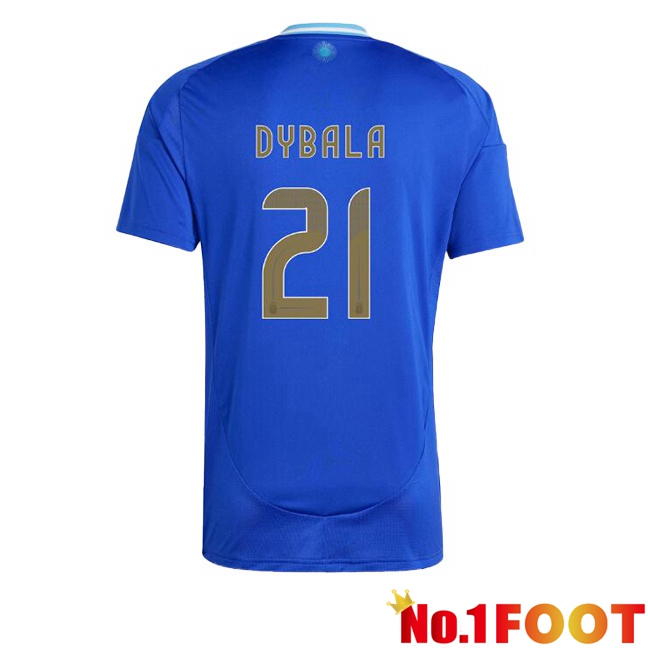 Argentina (DYBALA 21) Away Soccer Jersey Blue 2024/2025