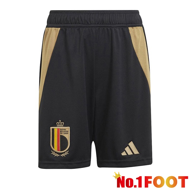 Belgium Home Soccer Shorts Black 2024/2025