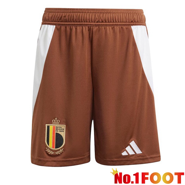 Belgium Away Soccer Shorts Brown 2024/2025