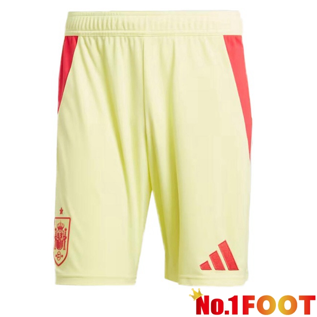 Spain Away Soccer Shorts Yellow 2024/2025