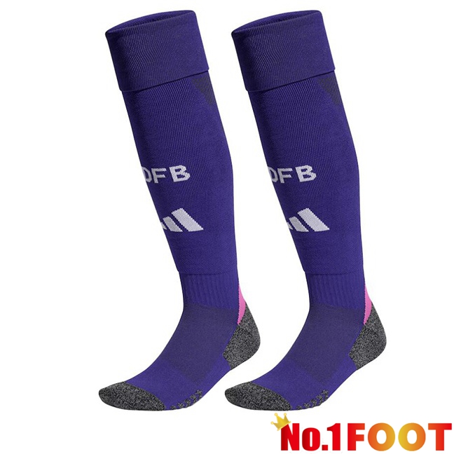 Germany Away Soccer Socks Purple 2024/2025