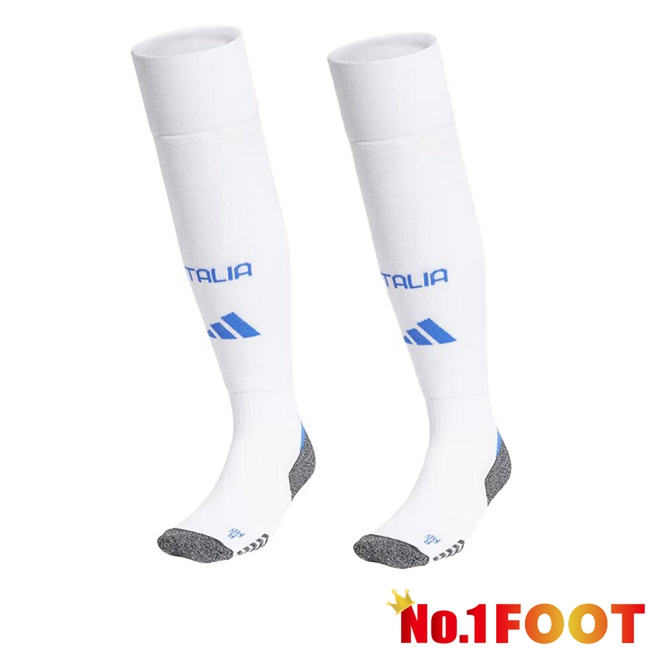 Italy Away Soccer Socks White 2024/2025