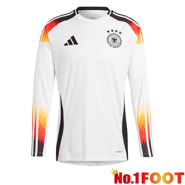 Germany Home Soccer Jersey Long sleeve White UEFA Euro 2024