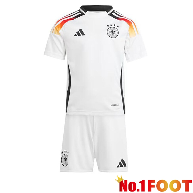 Germany Kids Home Soccer Jersey White UEFA Euro 2024 - Click Image to Close