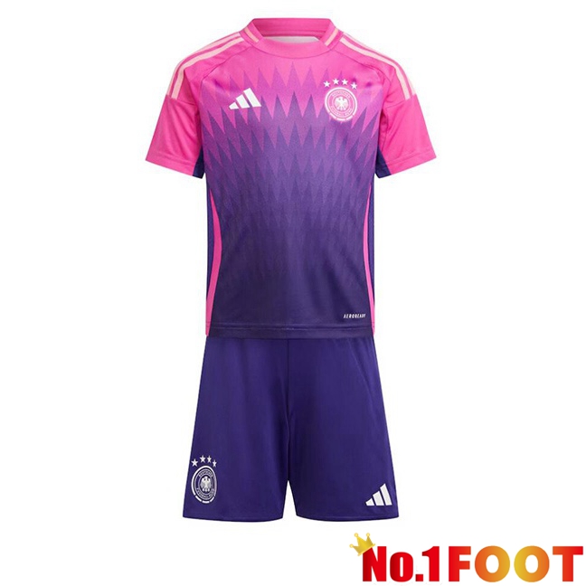 Germany Kids Away Soccer Jersey Pink Purple UEFA Euro 2024 - Click Image to Close