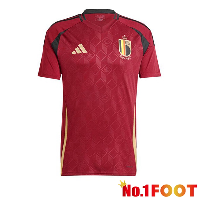 Belgium Home Soccer Jersey Red UEFA Euro 2024