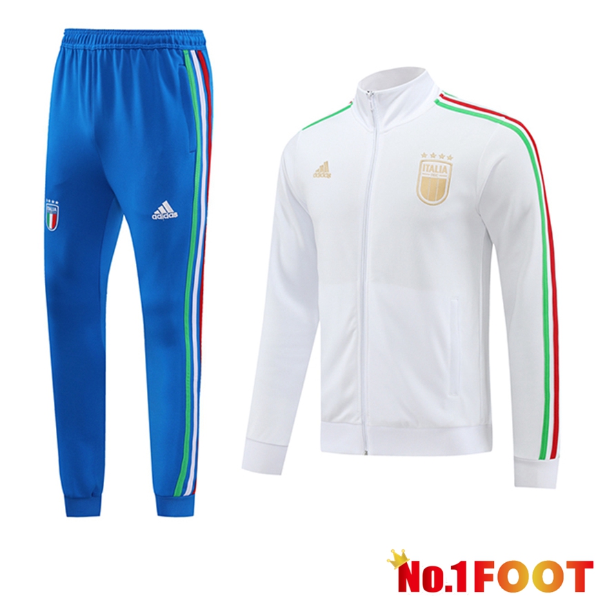 Italy kit Training Tracksuit White/Blue 2024/2025