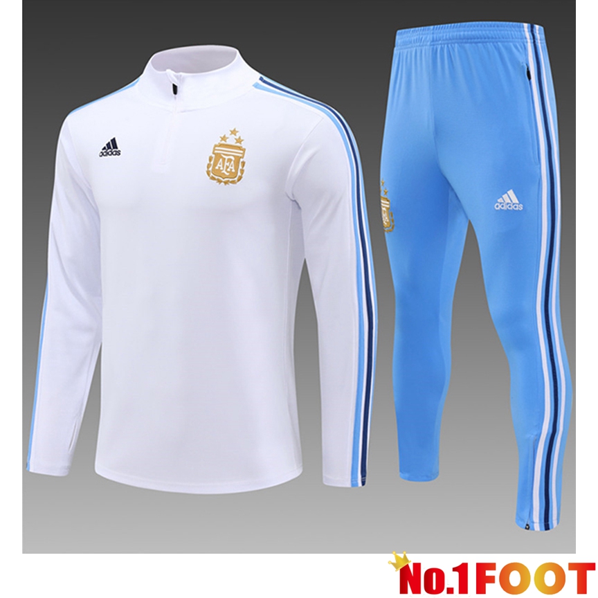 Argentina Kids kit Training Tracksuit White/Blue 2024/2025