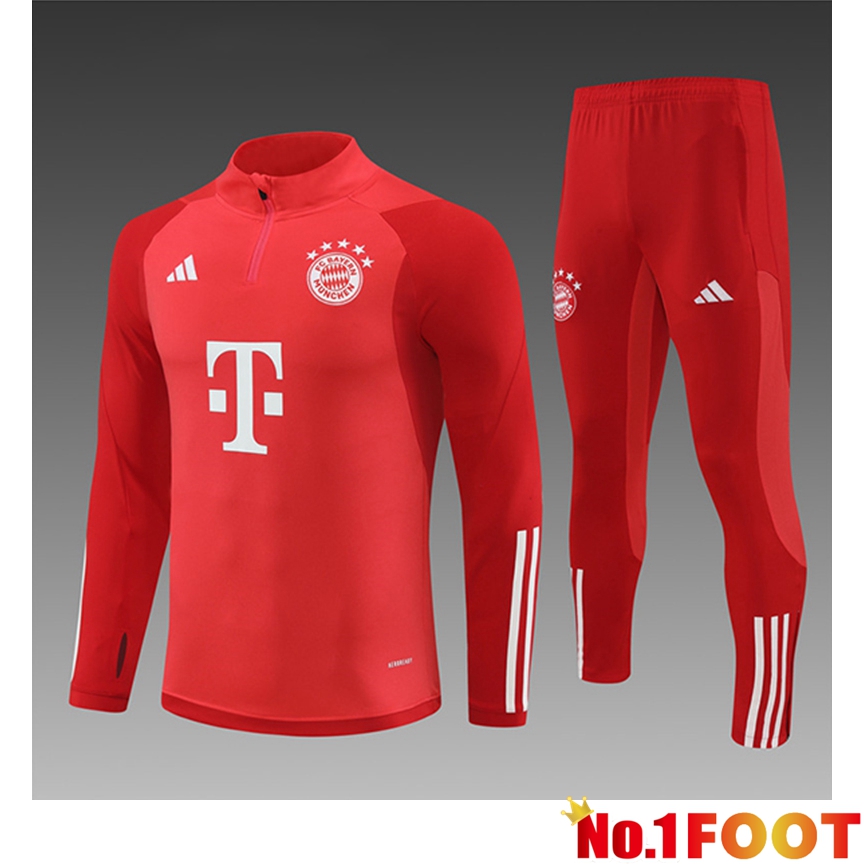 Bayern Munich Kids kit Training Tracksuit Red 2024/2025