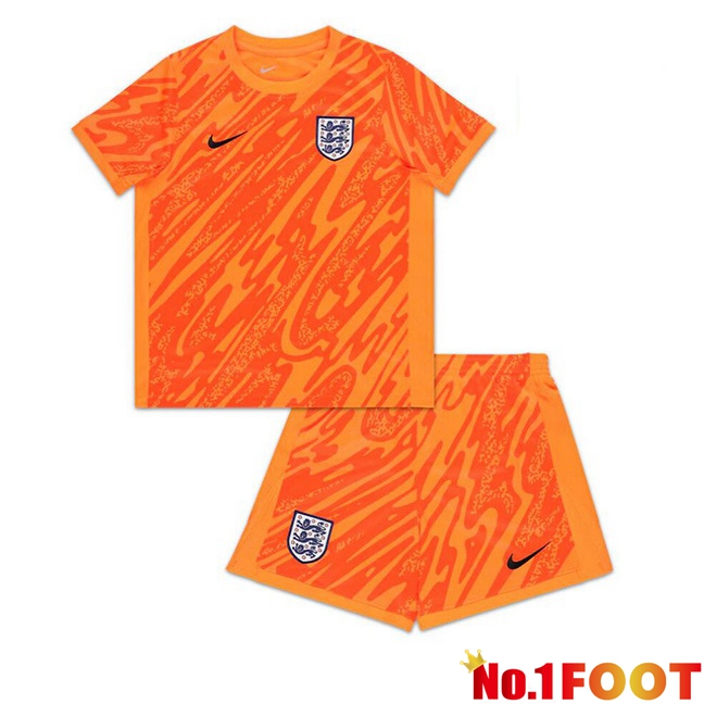 England Kids Goalkeeper Soccer Jersey Orange 2024/2025